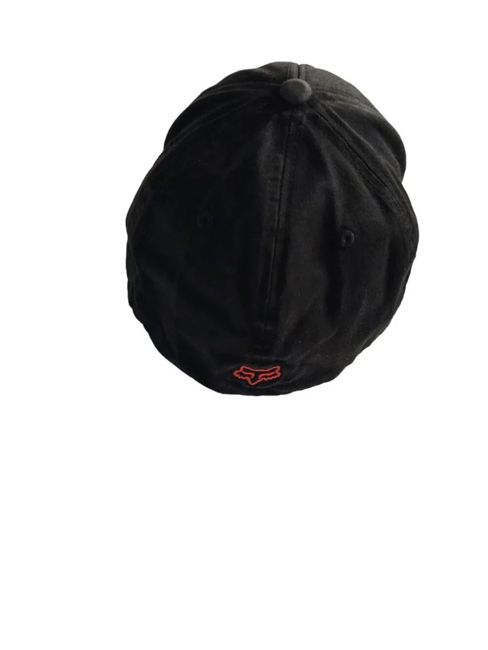 Men's Black & Red Size L-XL Elastic Banded Fox Racing Logo Themed Cap